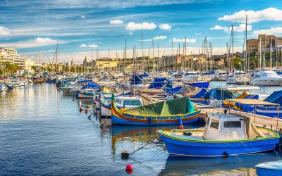 Malta harbour of Sliema Creek