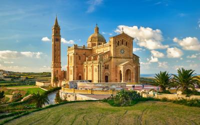 The Basilica of the National Shrine of the Blessed Virgin of Ta' Pinu at Gozo, Malta