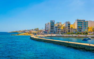 Seaside of Bugibba, Malta