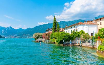 Sulzano at lake Iseo, Italy