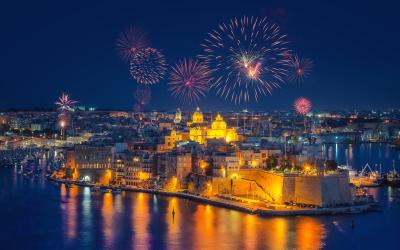 Fireworks in Birgu (Malta)