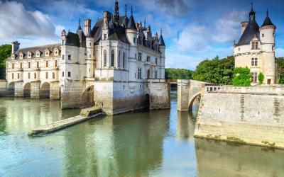 Chenonceau royal castle on the Loire river