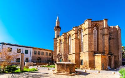 Streets of old Nicosia view. Nicosia is capital of Northern Cyprus.