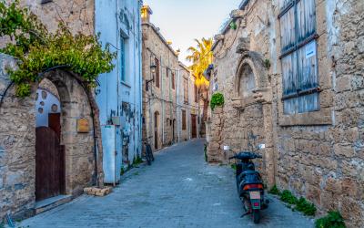 Streets of old Nicosia view.