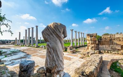 Famagusta, Turkish Republic of Northern Cyprus, Salamis Ancient City Ruins