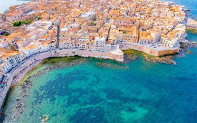 Aerial of Ortigia island