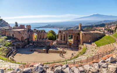 ancient greek theater of Taormina, Sicily